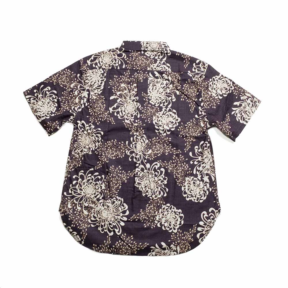 Koromozakura - Southern Cloth - Short-Sleeve Regular Shirt - Chrysanthemum - SA1686