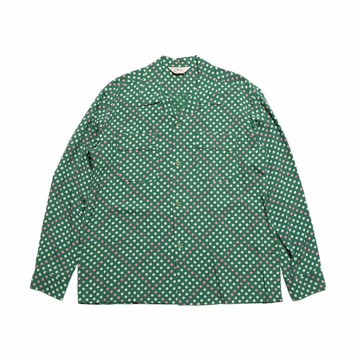 STAR OF HOLLYWOOD - HIGH DENSITY RAYON L/S OPEN SHIRT - POLKA DOT - SH29709