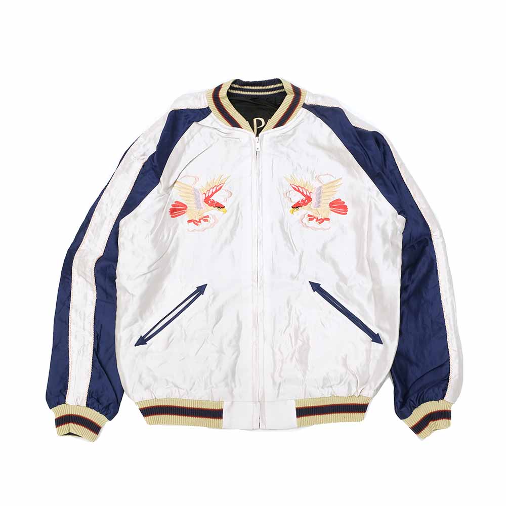 TAILOR TOYO - Acetate Souvenir Jacket - RED EAGLE x TIGER HEAD - TT15542-190