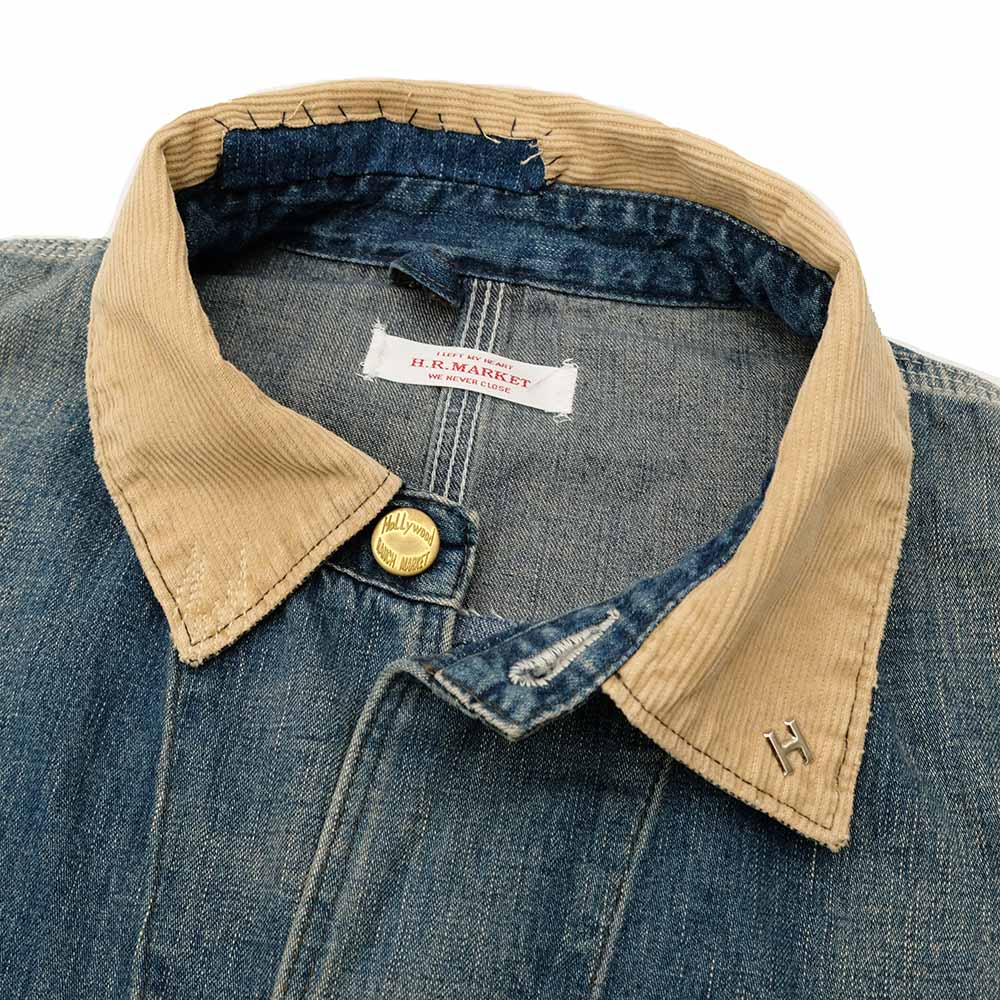HOLLYWOOD RANCH MARKET - Light Denim Attachment Remake Short Coverall - 1018003
