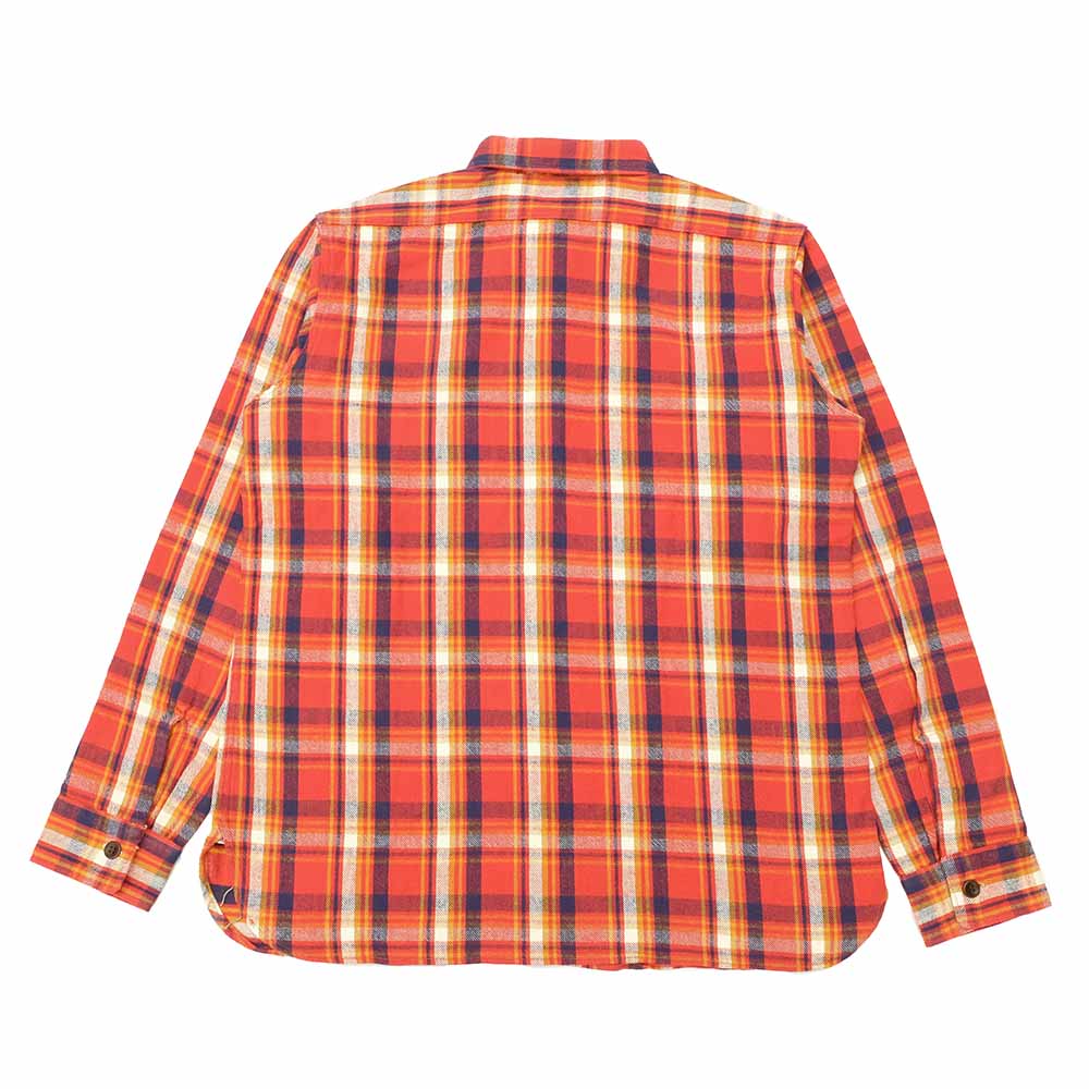 WAREHOUSE - Lot.3022 FLANNEL SHIRTS WITH CHINSTRAP - G柄 - ONE WASH - 3022G-23