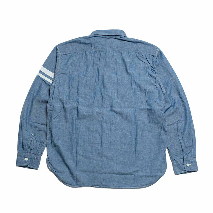 MOMOTARO JEANS - TRIPLE STITCH L/S CHAMBRAY SHIRT - TWO STRIPES - MMLS3000