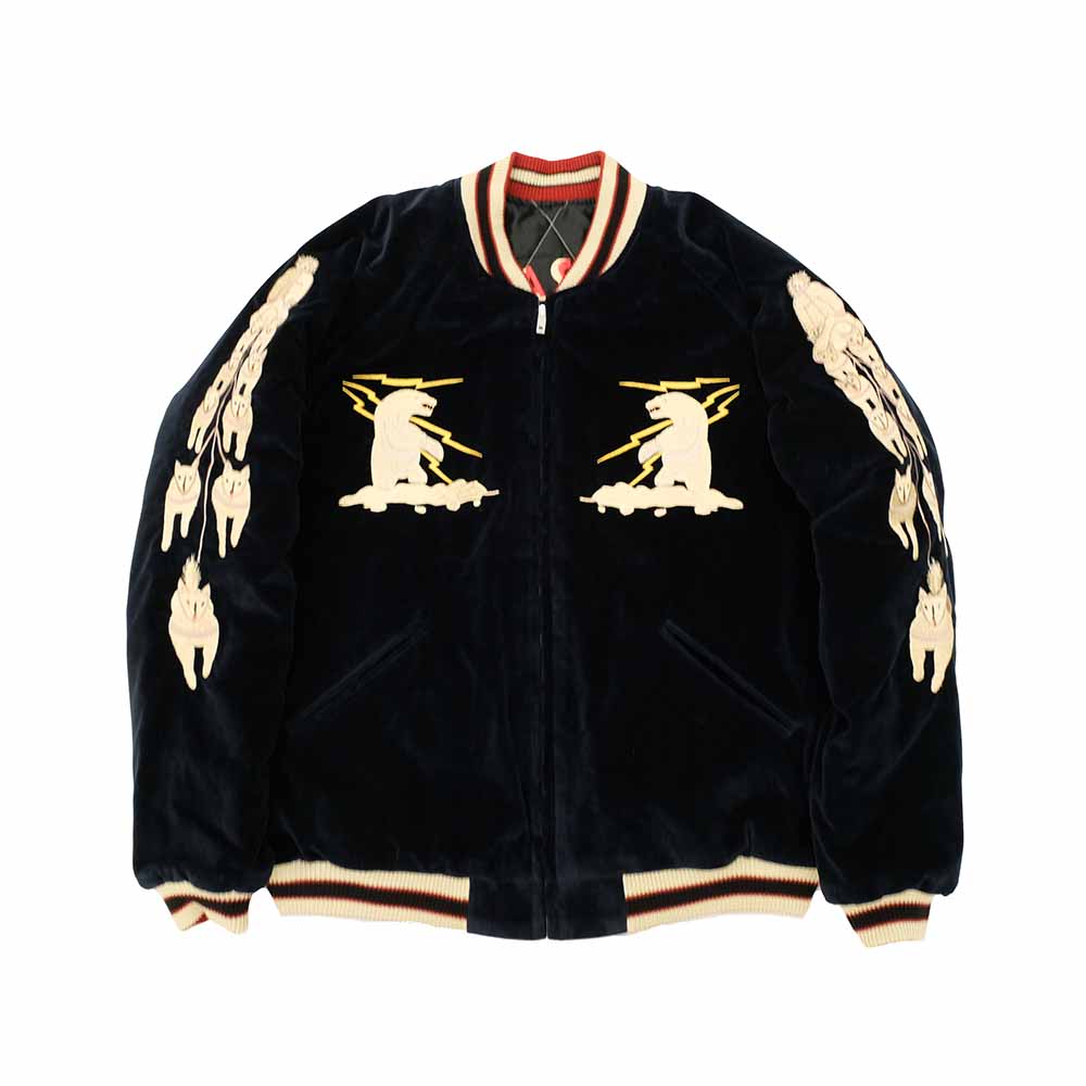 TAILOR TOYO - Velveteen Souvenir Jacket - MOUNTAIN GOAT x ALASKAN FLAG - TT15544-128