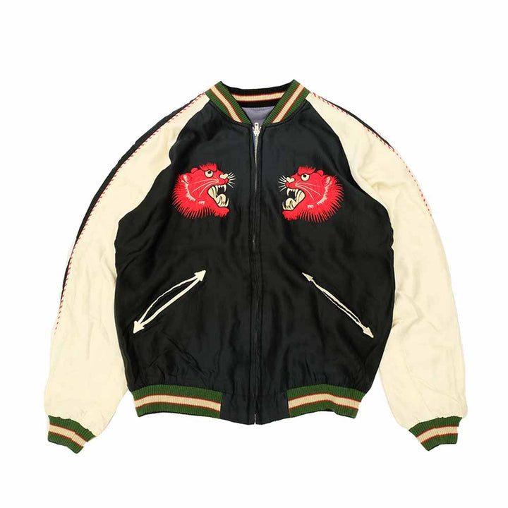 TAILOR TOYO - Acetate Souvenir Jacket - RED TIGER x EAGLE - (AGING MODEL) - TT15793-119