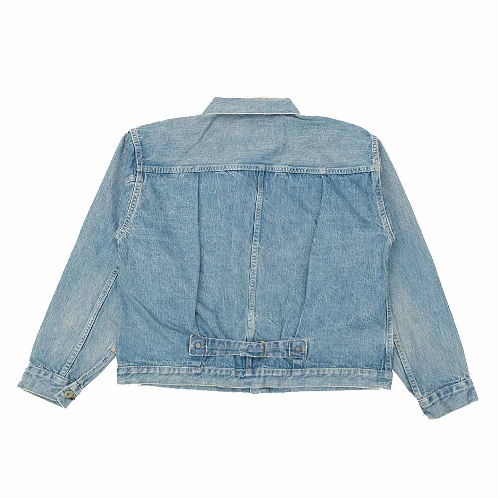 REMI RELIEF - 12oz DENIM WW2 MODEL JACKET - USED BLUE - RN29373246