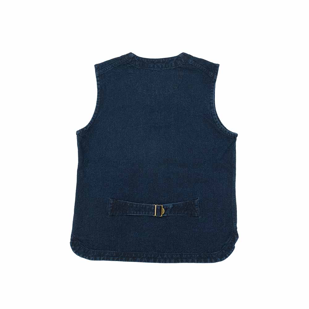 Soundman - Working Waist Coat - Marcy - Indigo Dyed SASHIKO - M376-655X