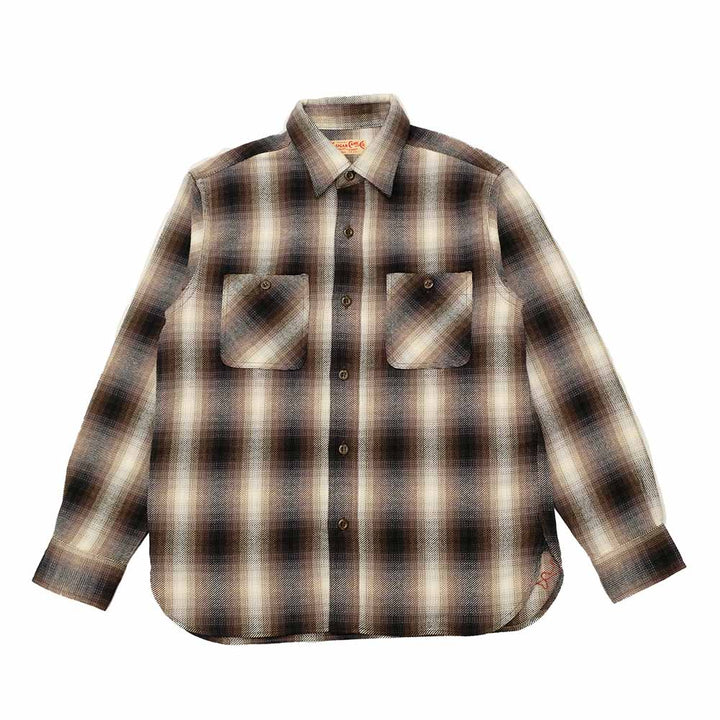 SUGAR CANE - TWILL CHECK WORK SHIRT - SC29561