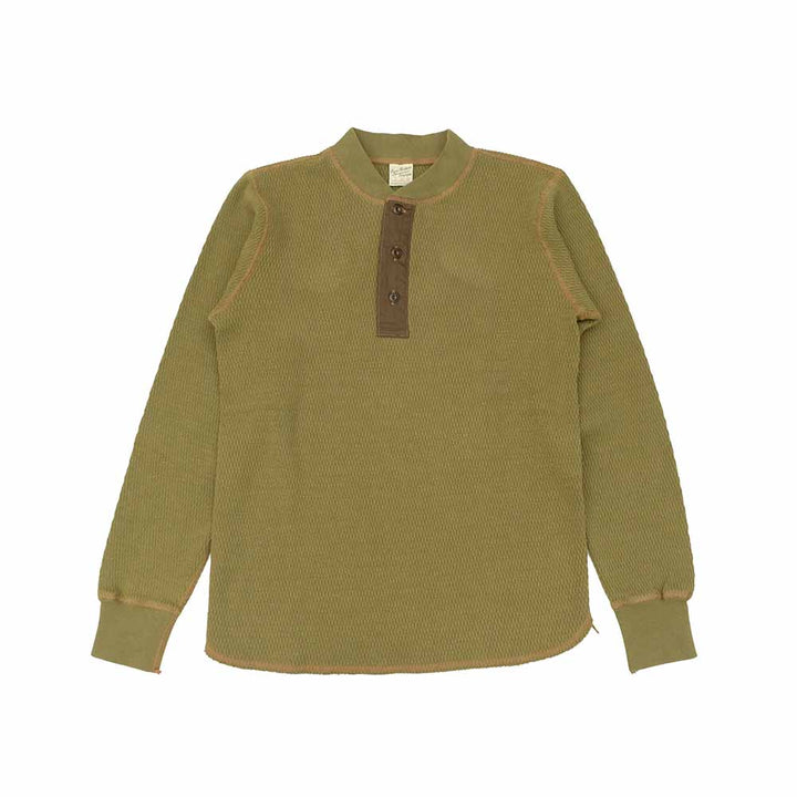 BUZZ RICKSON'S - THERMAL HENLEY NECK T-SHIRTS - BR68130