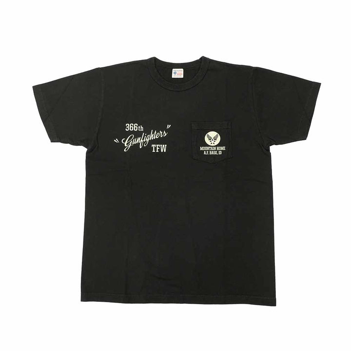BUZZ RICKSON'S - S/S POCKET T-SHIRT - 366th TFW Gunfighters - BR79580