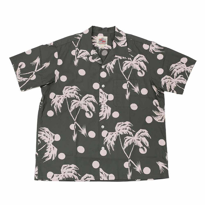 Duke Kahanamoku - COTTON HAWAIIAN SHIRT - MOONLIGHT PALMTREE - DK39451