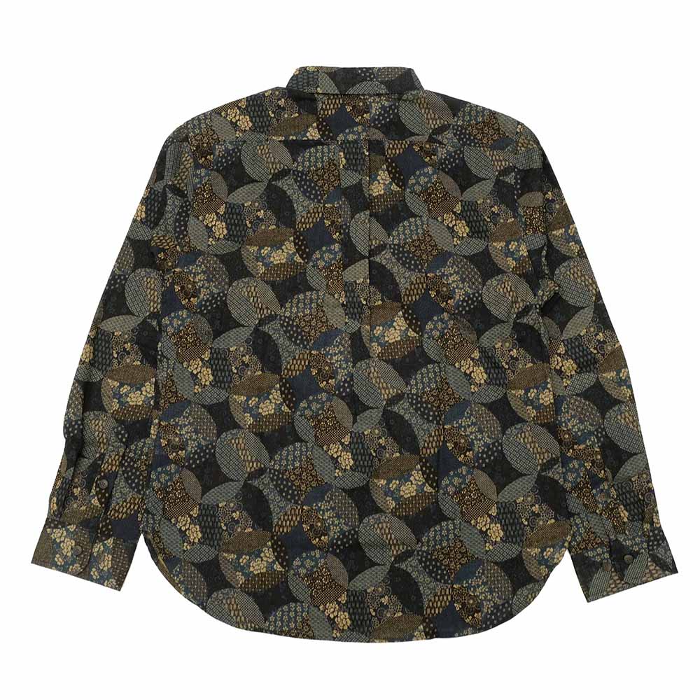 衣櫻 - ムラ糸クロス素材 - 長袖レギュラーシャツ - 変わり七宝 - SA1718