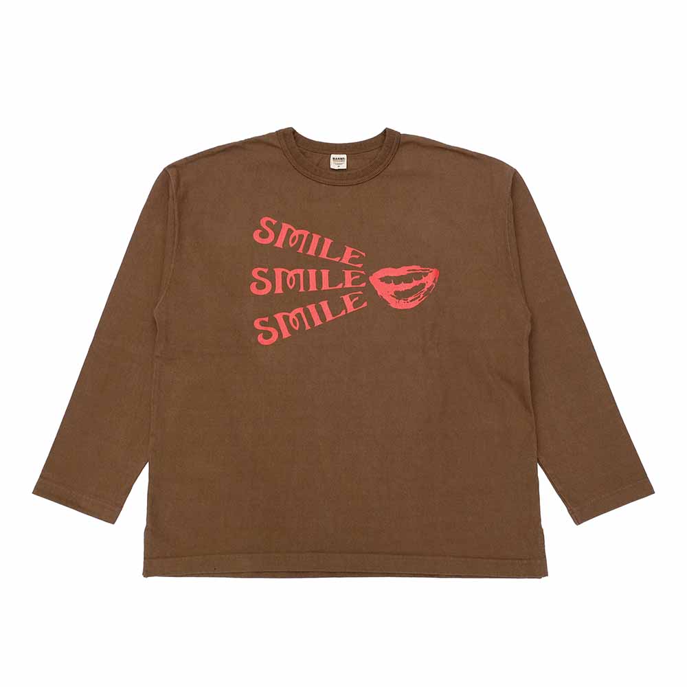 BARNS - 90'S BIG 9 SLEEVE T-SHIRT - SMILE - BR-25408
