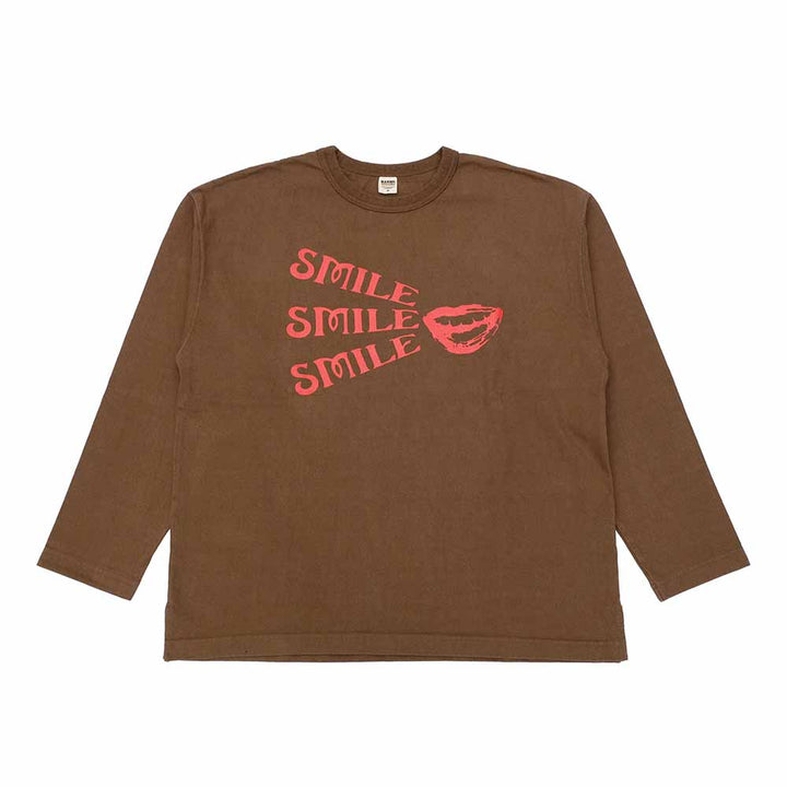 BARNS - 90'S BIG 9 SLEEVE T-SHIRT - SMILE - BR-25408
