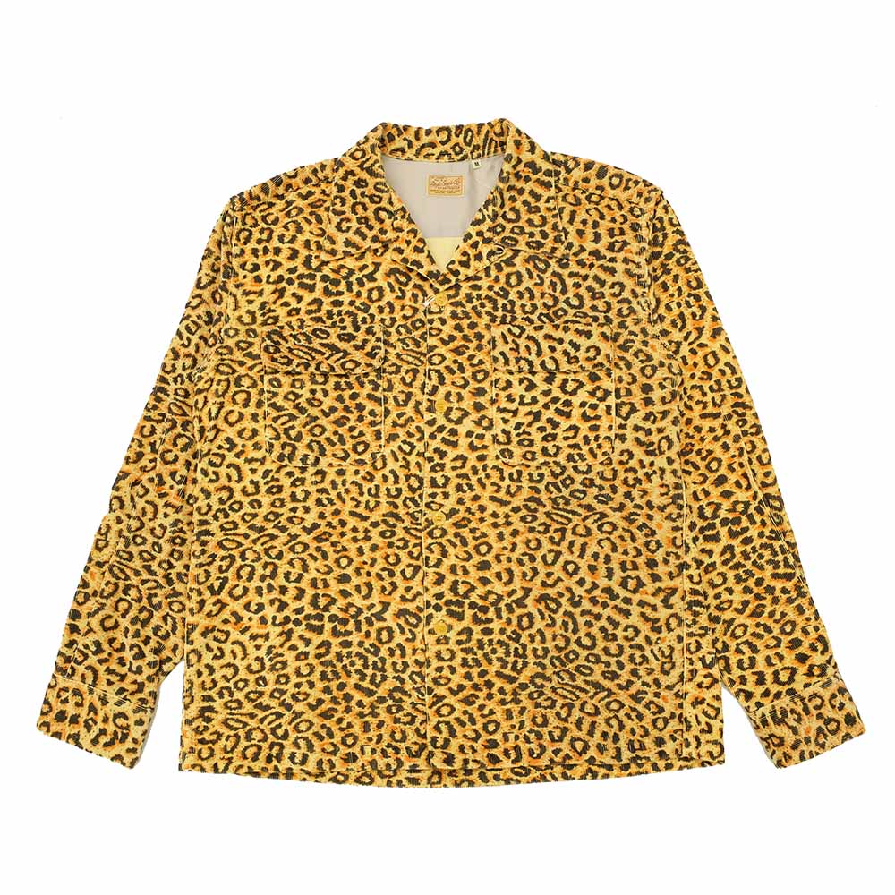 STYLE EYES - Late 1950s Style Corduroy Sports Shirt - LEOPARD - SE29173