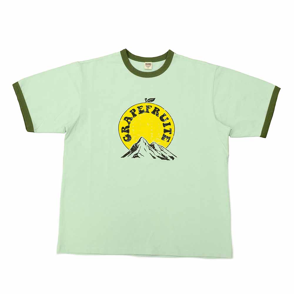 BARNS - RINGER PRINT TEE - GRAPEFRUITE - BR-25169