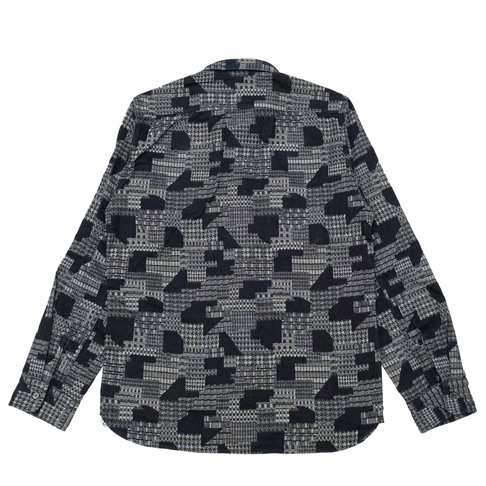 MOMOTARO JEANS - INDIGO JACQUARD L/S SHIRTS - MXLS1015