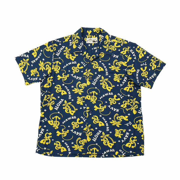 SUN SURF - COTTON RIPSTOP OPEN SHIRT - SAILOR MOKU STARS - SS39280