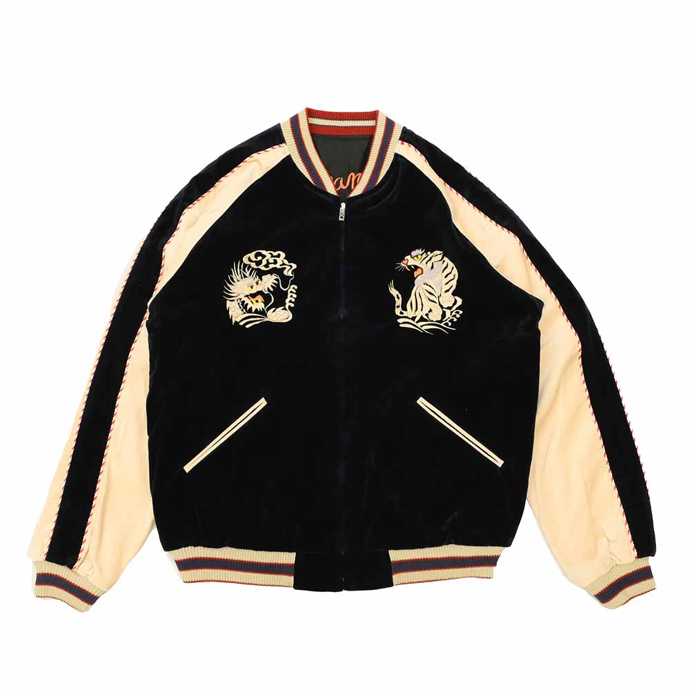 TAILOR TOYO - Velveteen - Two-tone - x Acetate Souvenir Jacket - WHITE DRAGON x EAGLE - TT15795-128