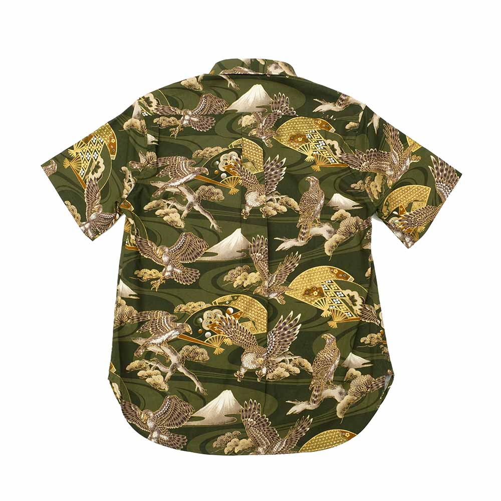 KOROMO ZAKURA - Sheeting Cloth - Short-Sleeve Regular Shirt - Hawk - SA1615
