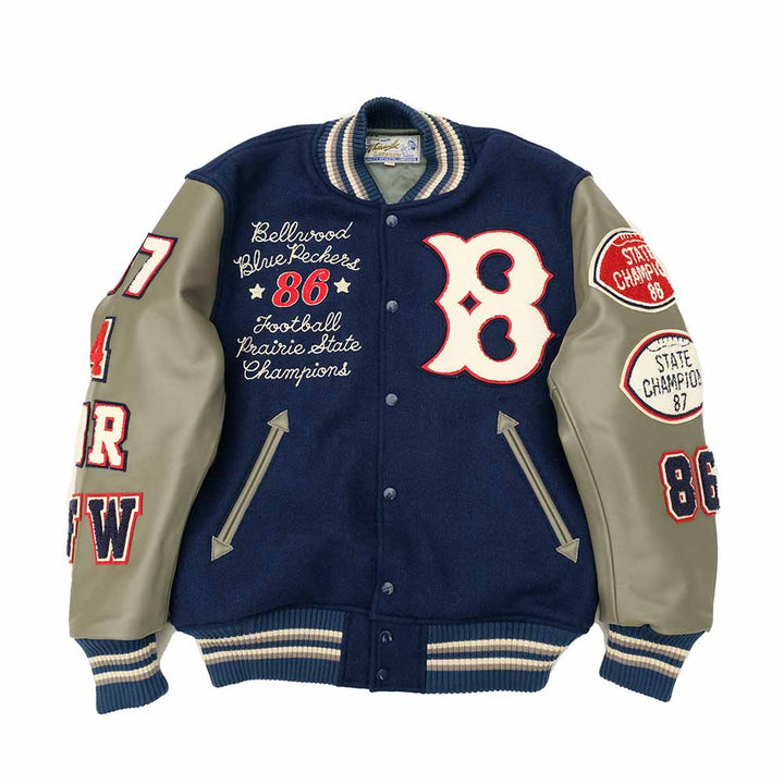 WHITESVILLE - 30oz. WOOL MELTON AWARD JACKET - BLUE PECKERS - WV15783