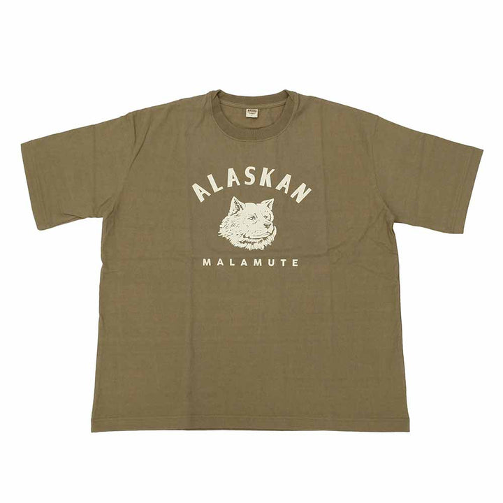 BARNS - Heavy Weight Crossover Neck S/S Print T-shirt - ALASKAN MALAMUTE - BR-25218