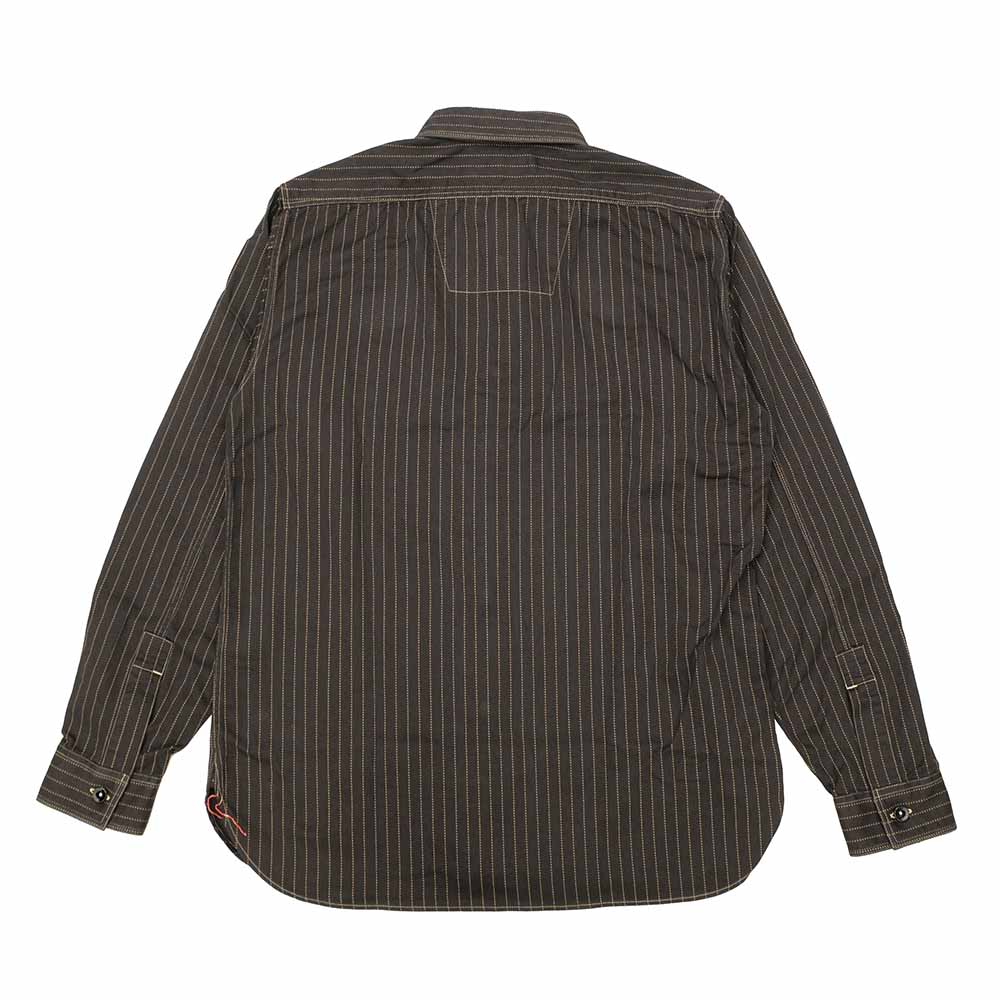 SUGAR CANE - FICTION ROMANCE - 8.5oz. BLACK WABASH STRIPE WORK SHIRT - SC29585