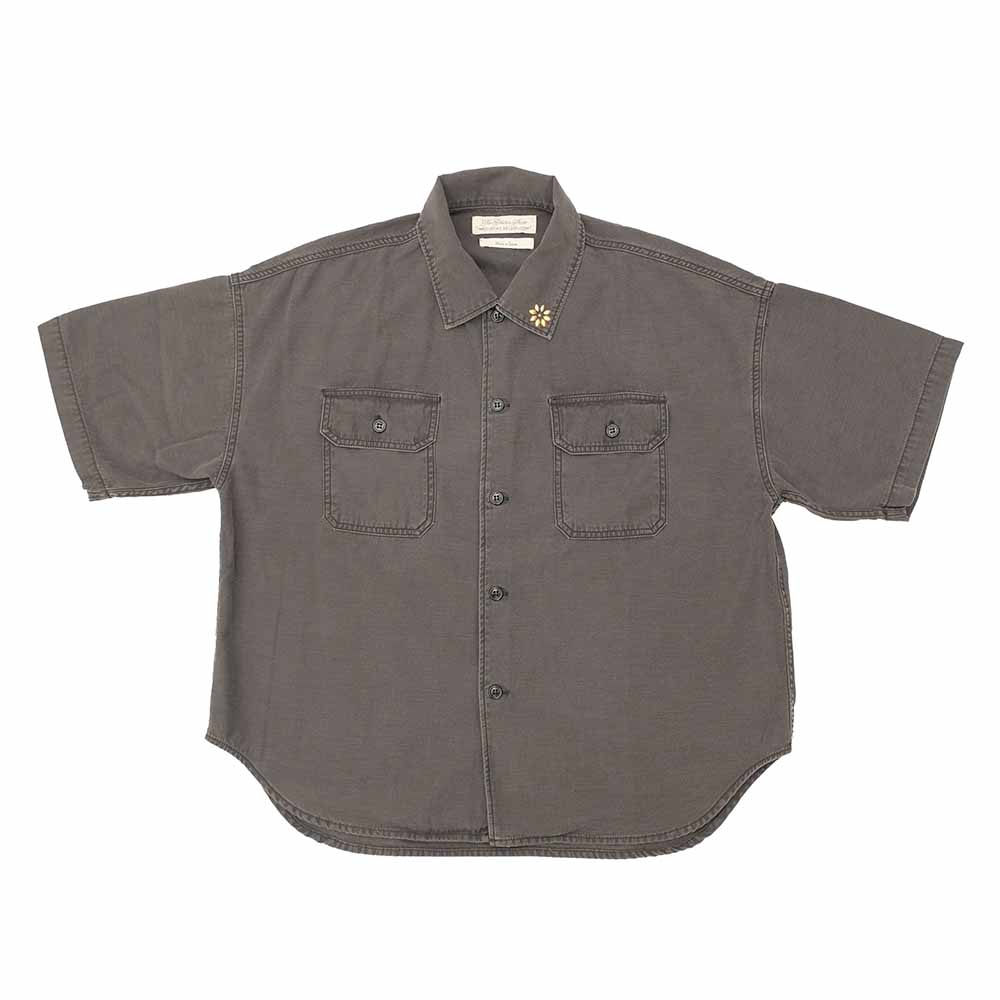 REMI RELIEF - WIDE MILITARY S/S SHIRT - Small Flower Studs - RN28369222