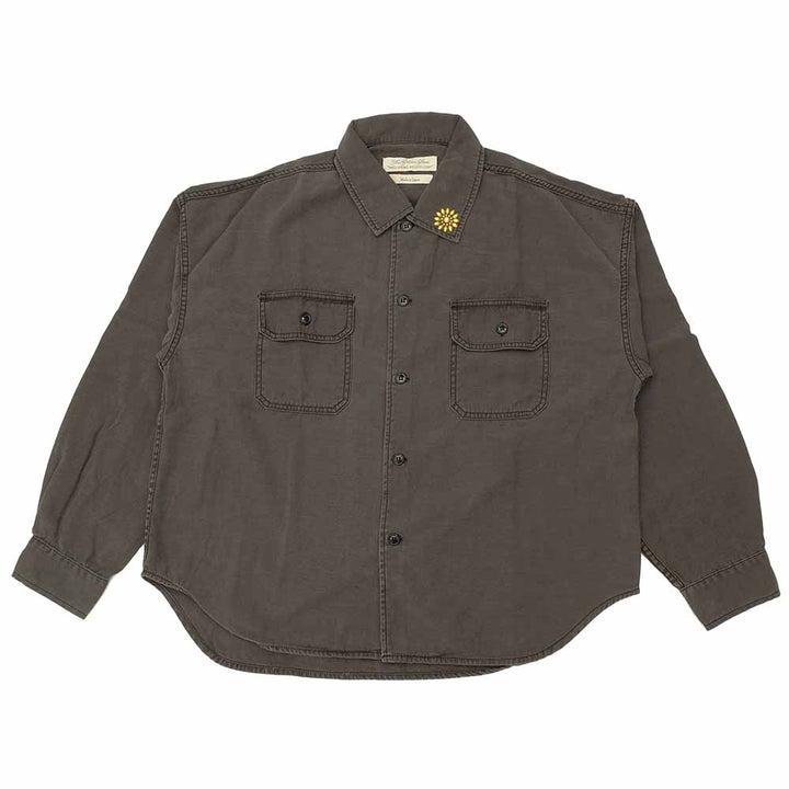 REMI RELIEF - WIDE MILITARY SHIRT - Big Flower Studs - RN2043SDP