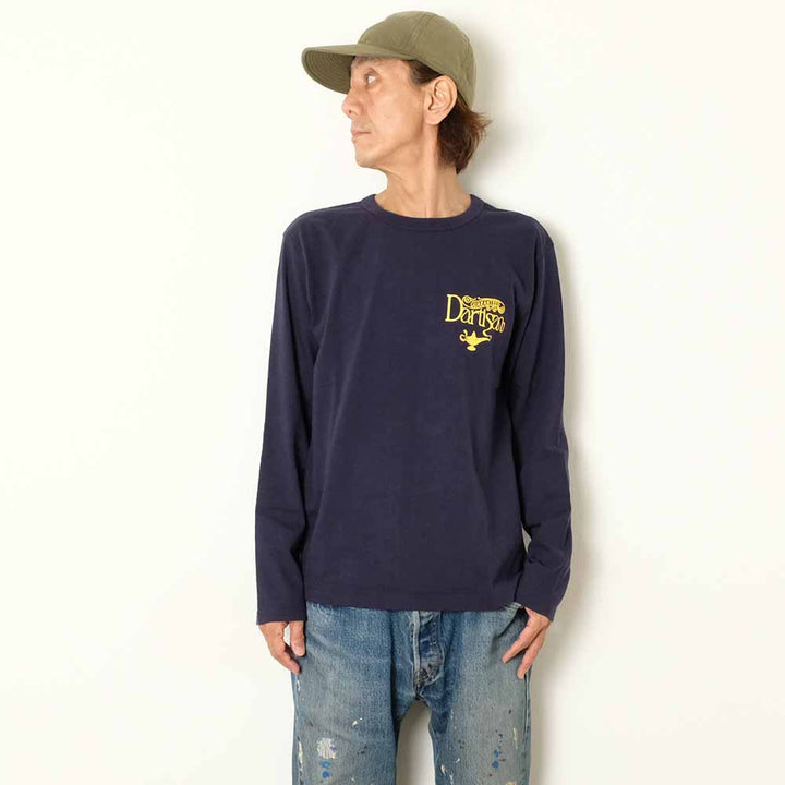 STUDIO D’ARTISAN - PRINT L/S T-SHIRT - GENIE DENIM - 8195A