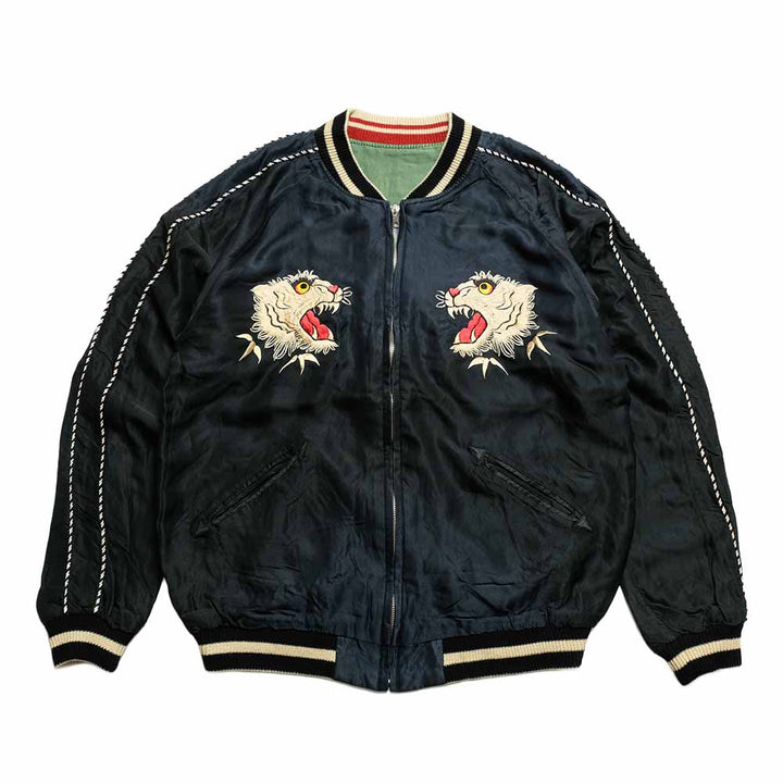 TAILOR TOYO - Acetate Souvenir Jacket AGING MODEL - TIGER HEAD x CHEVY LOVER - TT15878-119