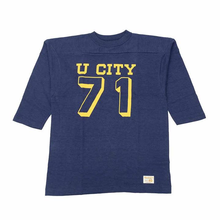 WAREHOUSE - 7/10 SLEEVE FOOTBALL T-SHIRT - U CITY - 4063U-25