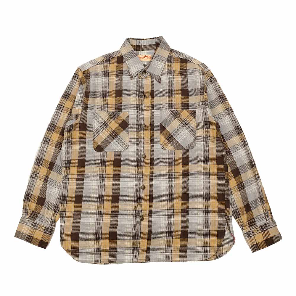 SUGAR CANE - TWILL CHECK WORK SHIRT - SC29562