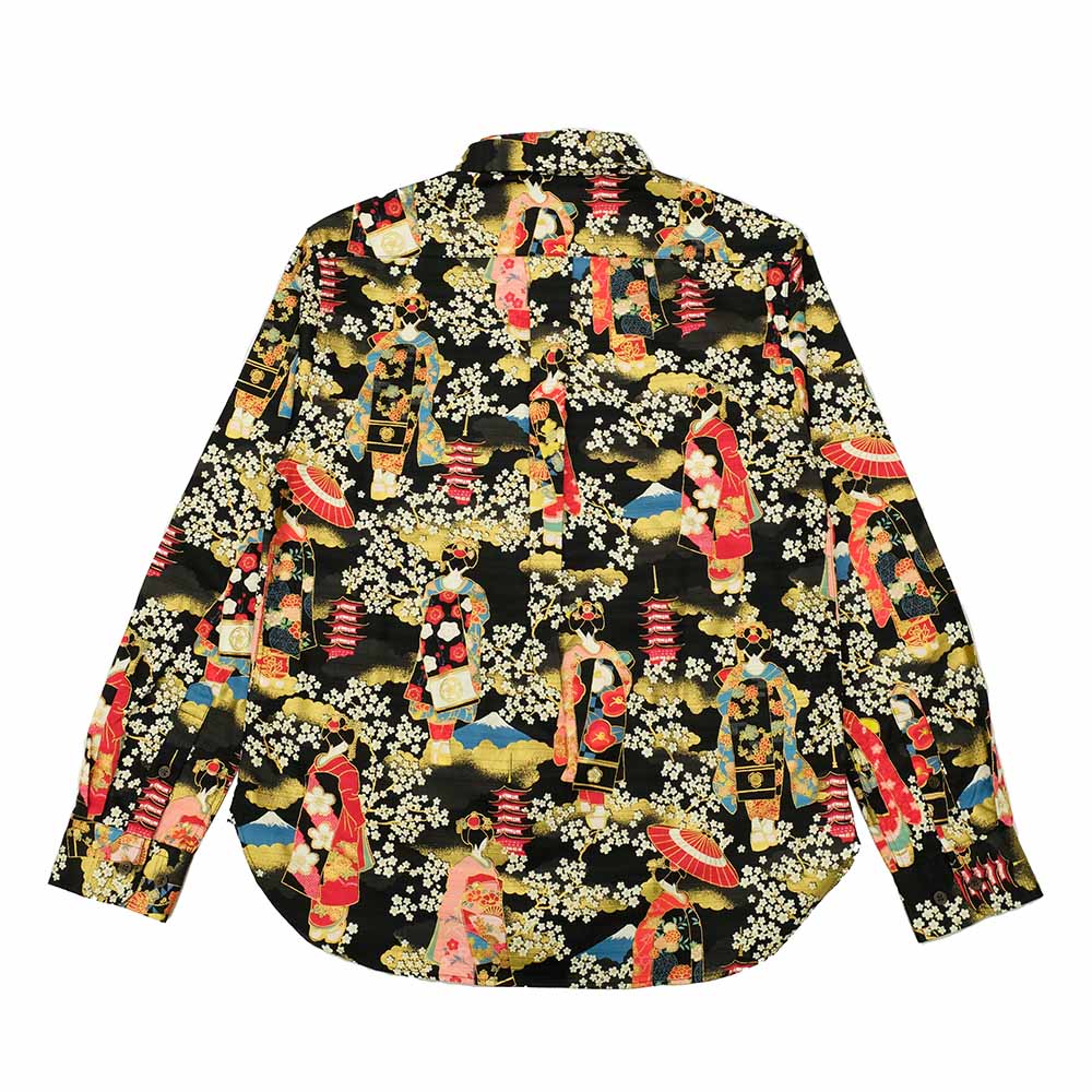 KOROMO ZAKURA - Shantung fabric Cotton - Long-Sleeve Regular Shirt - Kinpaku kyō Maiko - SA1567
