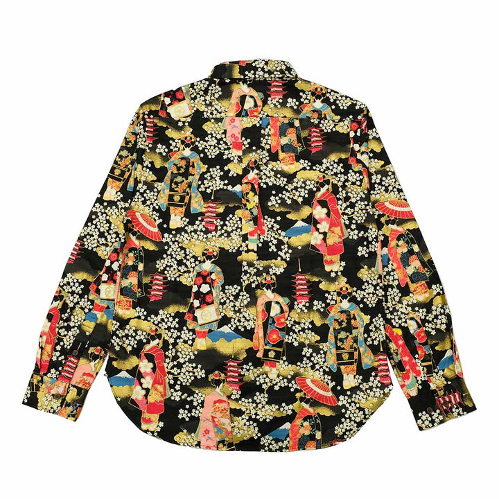 KOROMO ZAKURA - Shantung fabric Cotton - Long-Sleeve Regular Shirt - Kinpaku kyō Maiko - SA1567