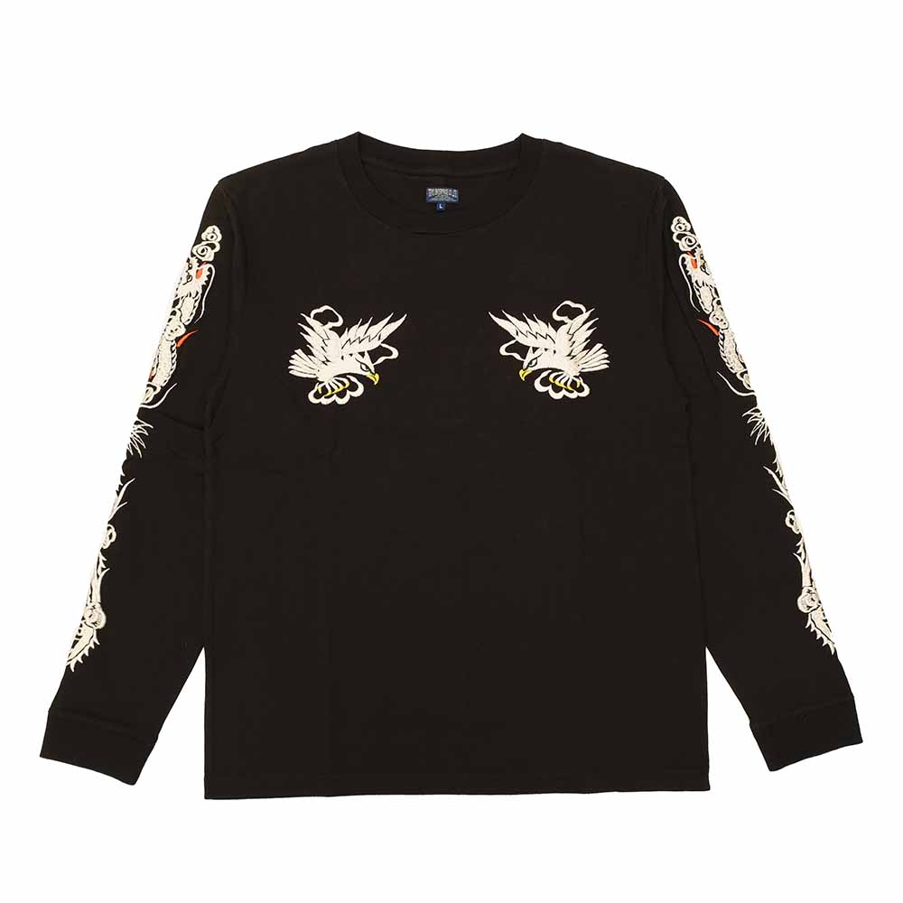TAILOR TOYO - L/S SUKA T-SHIRT - EMBROIDERED - EAGLE - TT69647