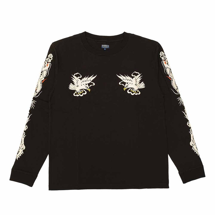 TAILOR TOYO - L/S SUKA T-SHIRT - EMBROIDERED - EAGLE - TT69647
