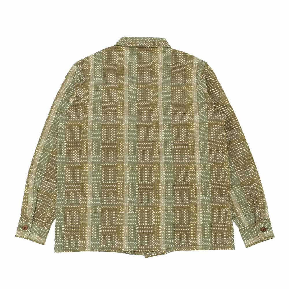 STUDIO D’ARTISAN - NORAGI ARMY SASHIKO - LONG SLEEVE SHIRT - 5718