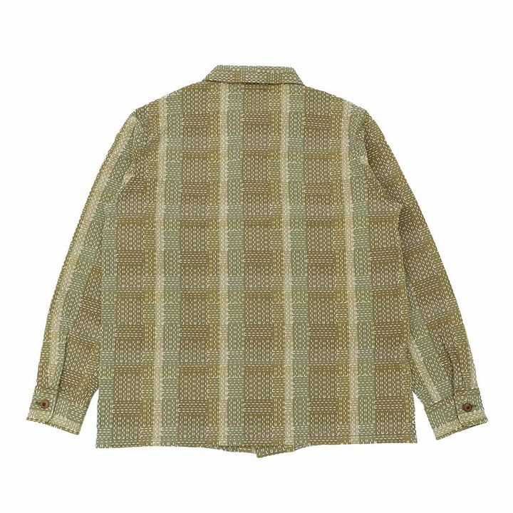 STUDIO D’ARTISAN - NORAGI ARMY SASHIKO - LONG SLEEVE SHIRT - 5718