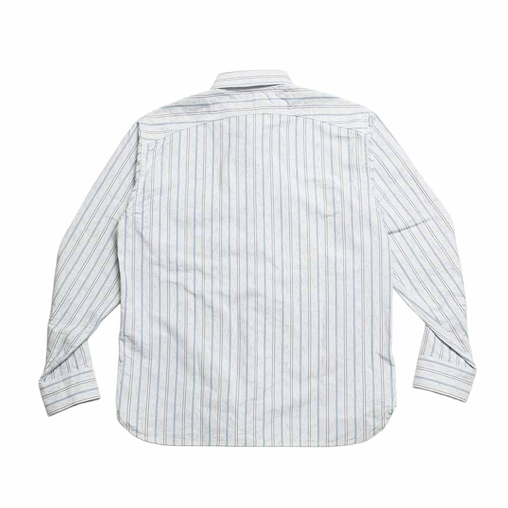 SUGAR CANE - FICTION ROMANCE - 6oz. INDIGO STRIPE WORK SHIRT - SC29671