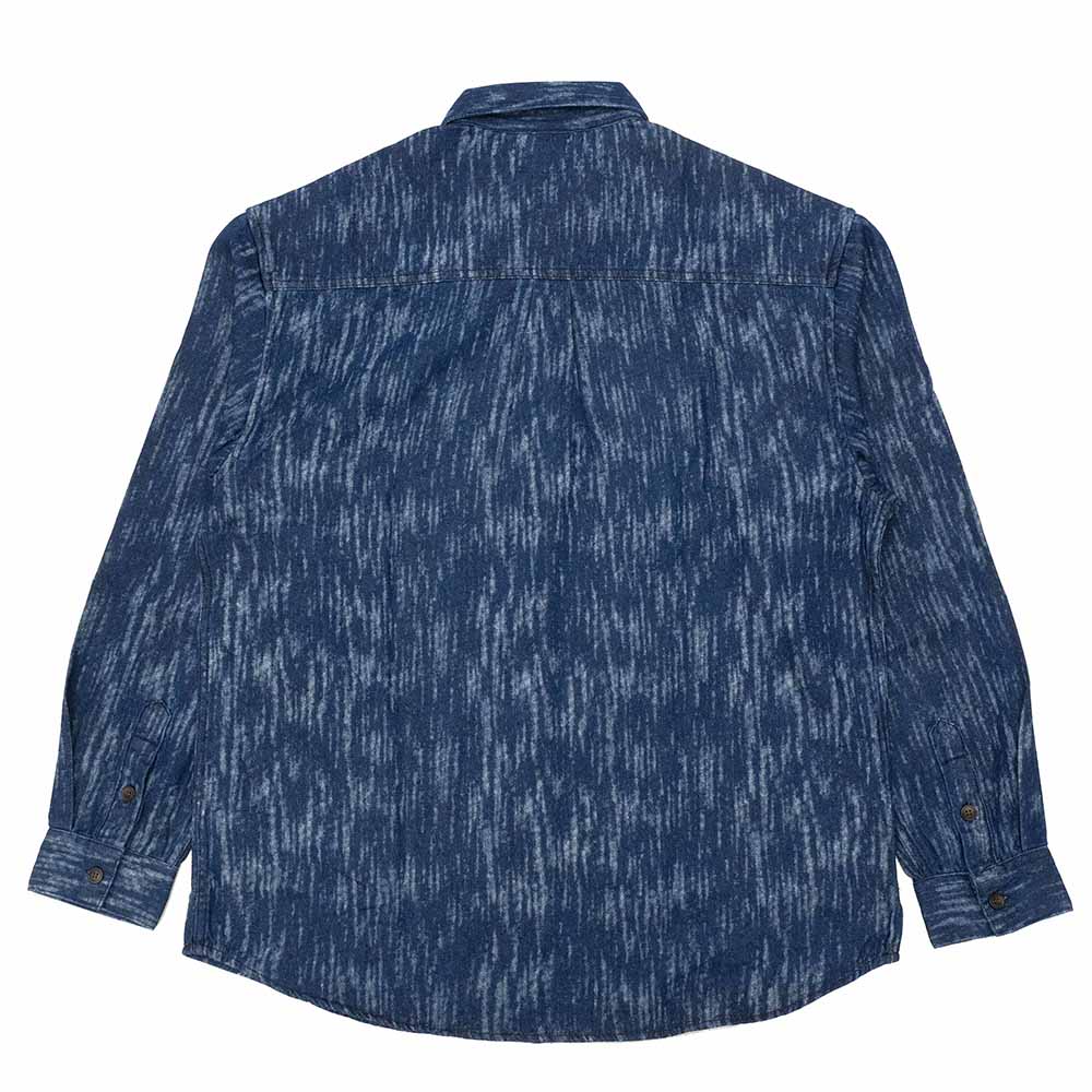 KOROMO ZAKURA - Soft Cotton Denim - Long-Sleeve Denim Shirt - Melange - SA1728