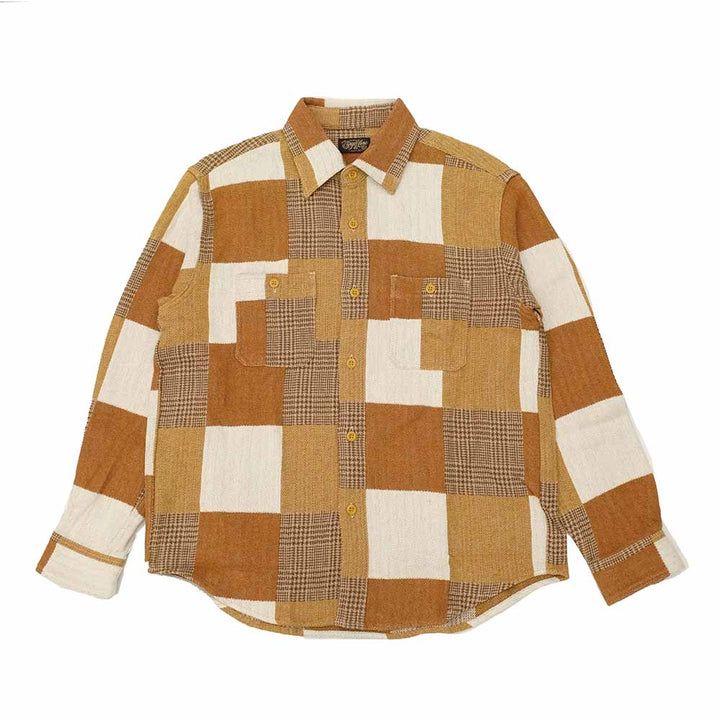 SUGAR CANE - Add Human Labor - PATCHWORK CHECK WORK SHIRT - SC29589