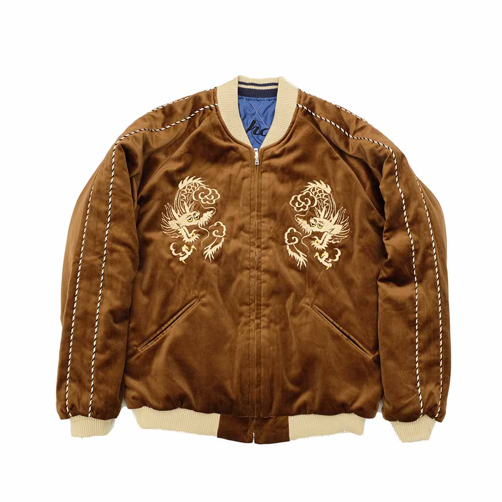 TAILOR TOYO - Velveteen Souvenir Jacket - WHITE DRAGON × BLACK EAGLE - TT15792-138