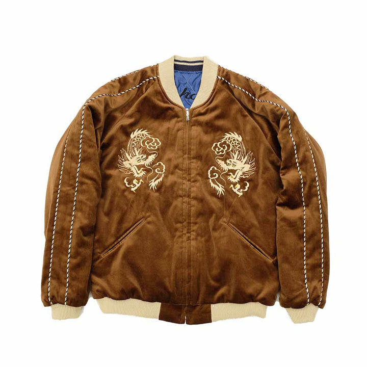TAILOR TOYO - Velveteen Souvenir Jacket - WHITE DRAGON × BLACK EAGLE - TT15792-138