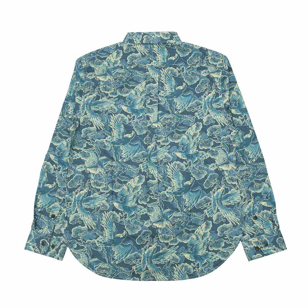 衣櫻 - シーチング素材 - 長袖レギュラーシャツ - 松鷹 - SA1724