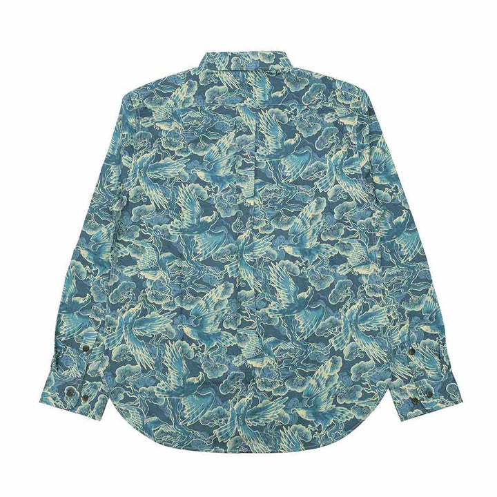 衣櫻 - シーチング素材 - 長袖レギュラーシャツ - 松鷹 - SA1724