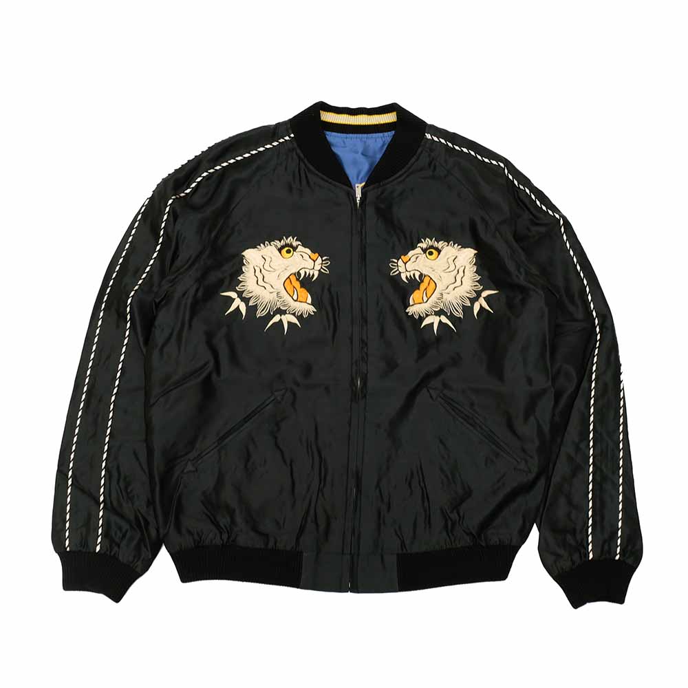 TAILOR TOYO - Acetate Souvenir Jacket - WHITE TIGER × GOLD DRAGON - TT15790-119