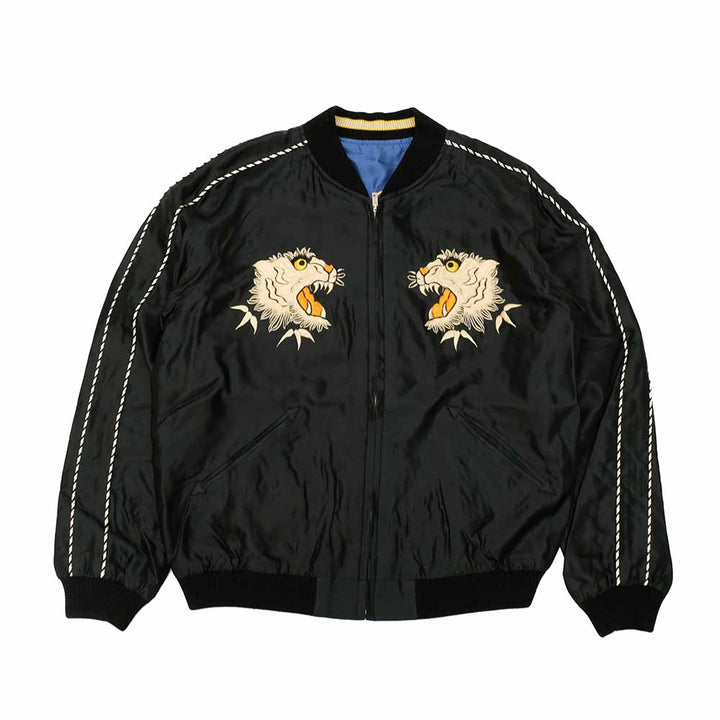TAILOR TOYO - Acetate Souvenir Jacket - WHITE TIGER × GOLD DRAGON - TT15790-119