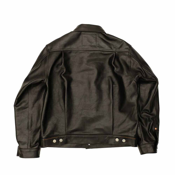SUGAR CANE - BLACK HORSEHIDE LEATHER JACKET 1953 MODEL - SC80681