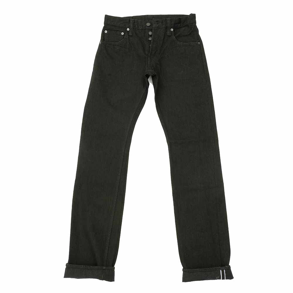 Pure Blue Japan Lot.TCD-005-BK 14oz Teacore Black Denim Selvedge Jeans TCD-005-BK