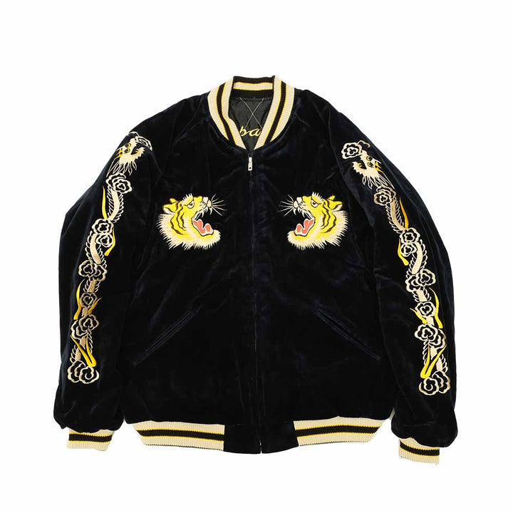 TAILOR TOYO - Velveteen Souvenir Jacket - ROARING TIGER x JAPAN MAP - TT15792-128